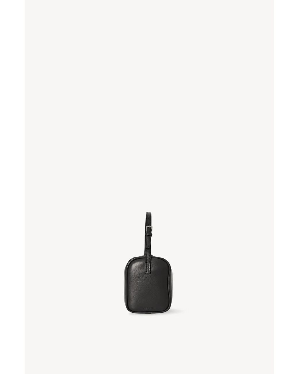 The Row Black Zip-Up Leather Tote Bag