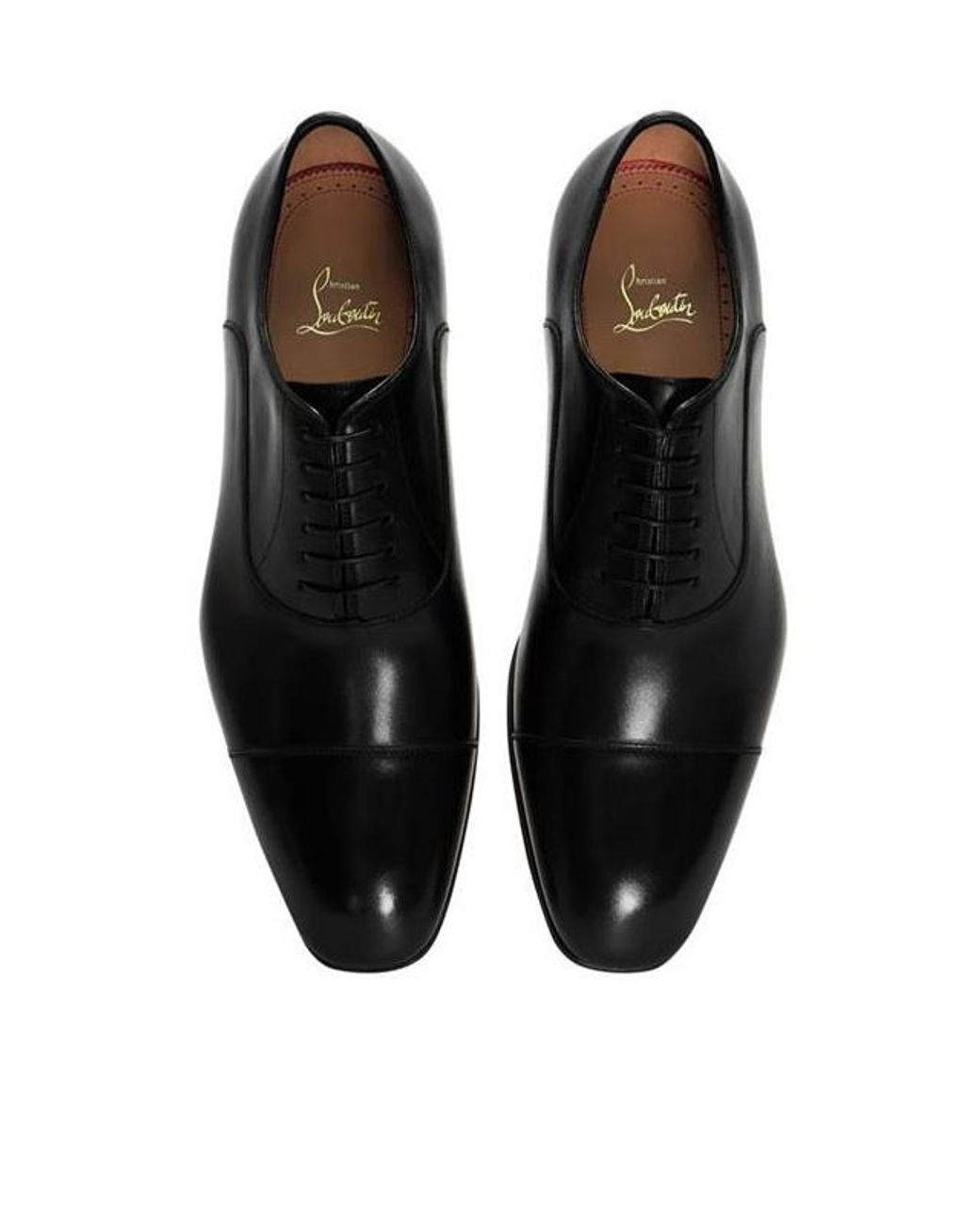 Christian Louboutin Black Lace-Up Business Formal Shoes for men