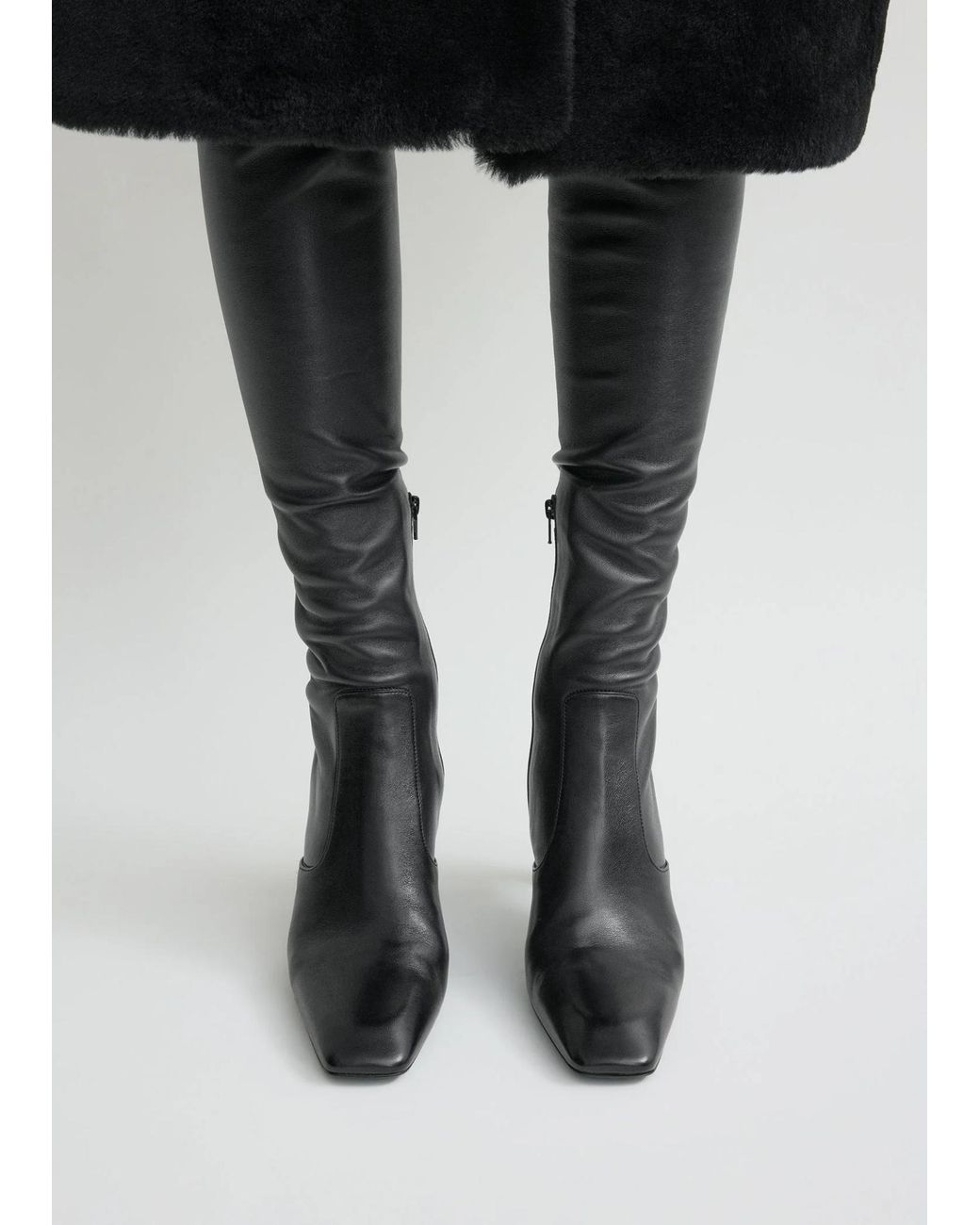 Totême Black Over-The-Knee Boots