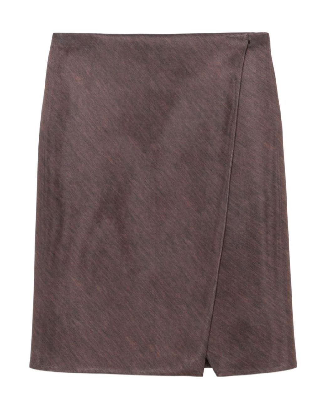 Philosophy Di Lorenzo Serafini Brown Wrap Skirt