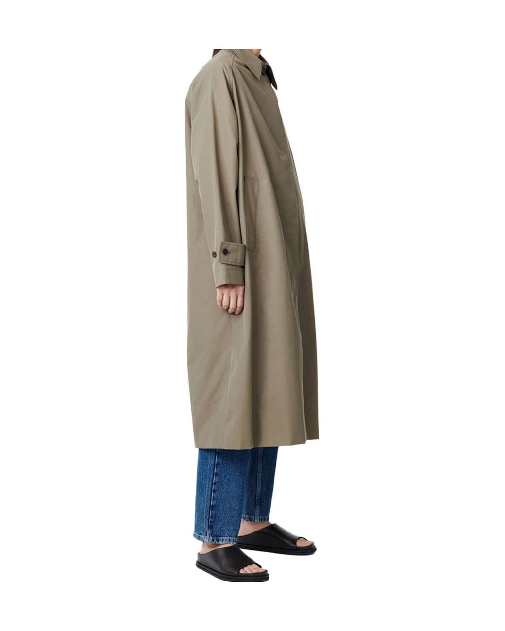 Studio Nicholson Green Long-Sleeved Trench Coat