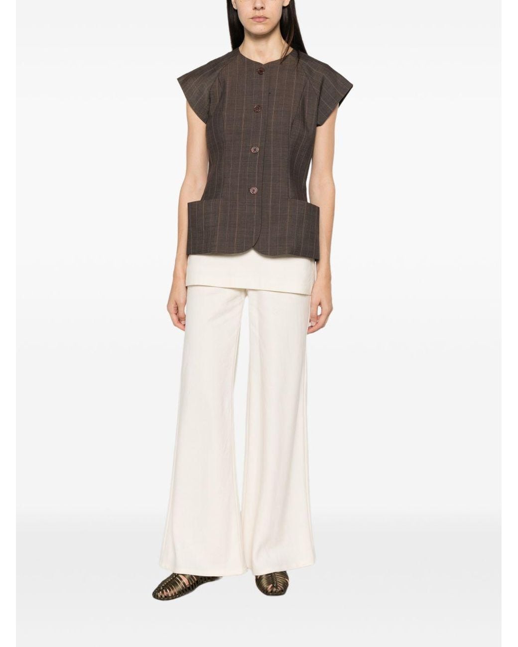 Ganni Brown Blouse