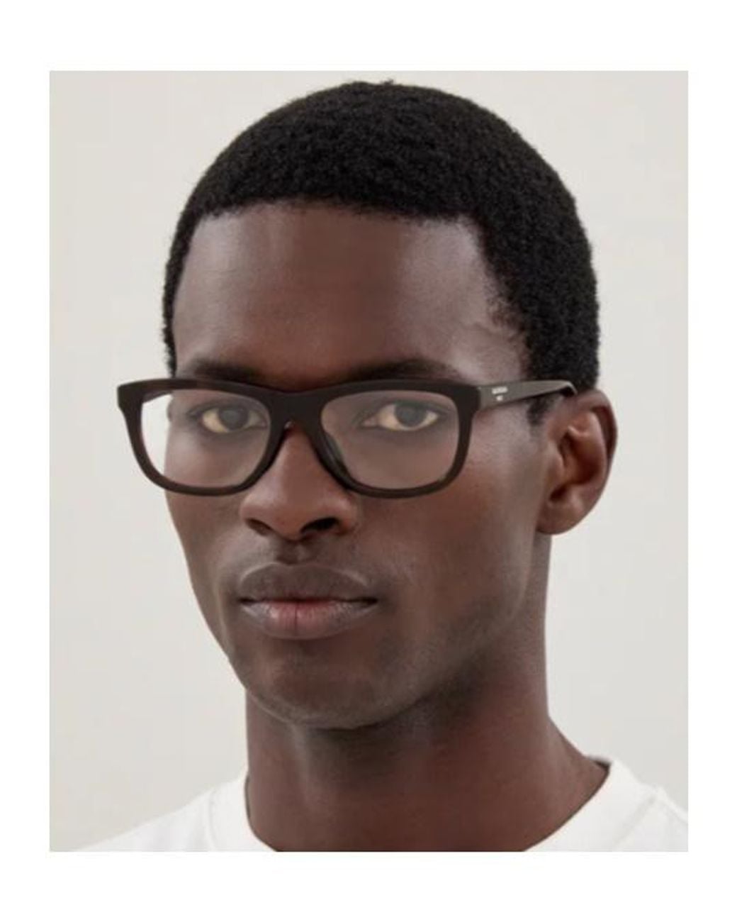 Balenciaga White Rectangle Eyeglasses for men