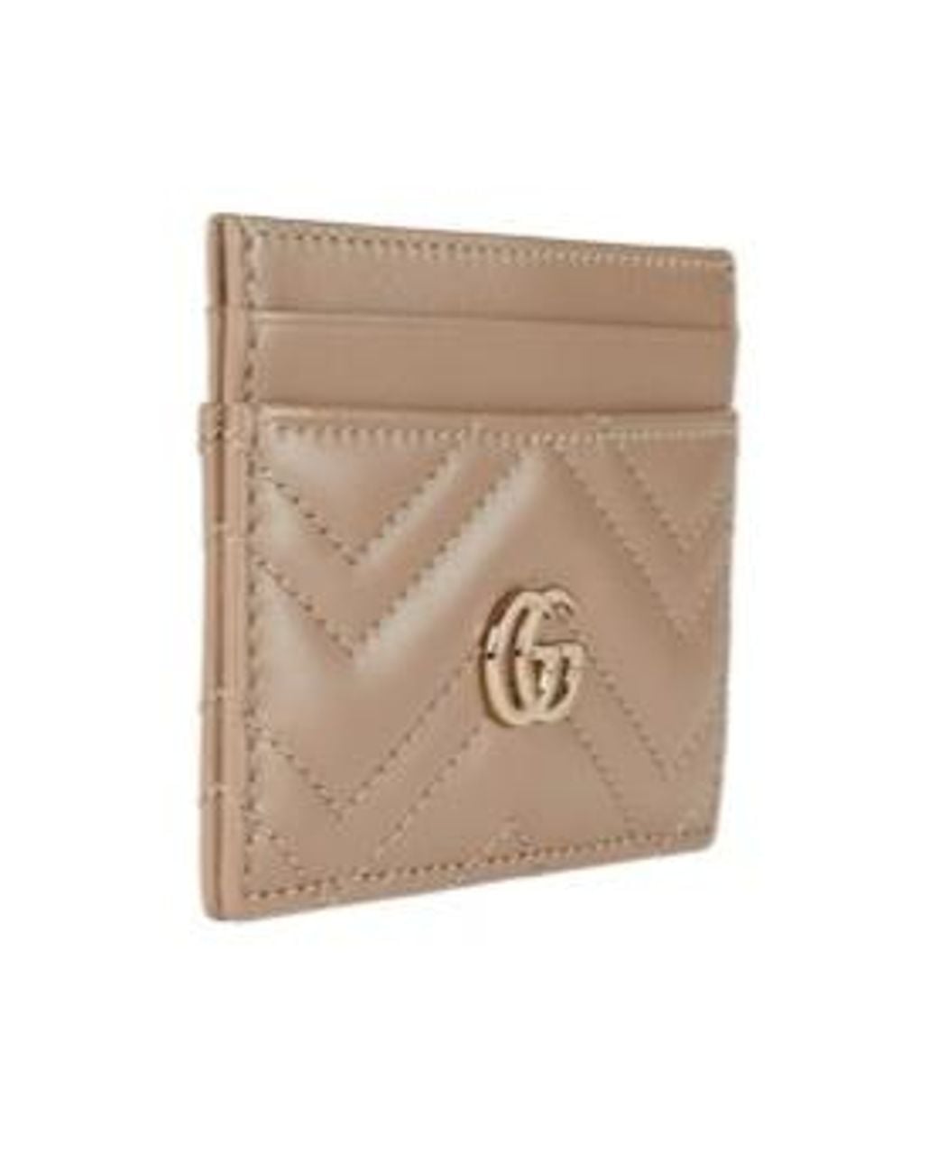 Gucci Natural Gg Marmont Card Case