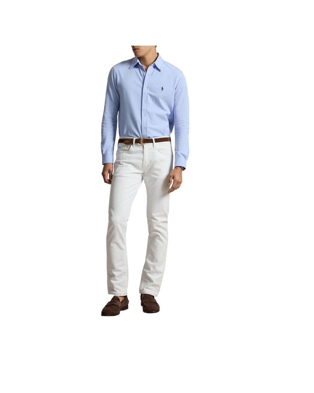 Polo Ralph Lauren Blue Slimfit Longsleeve Shirt for men