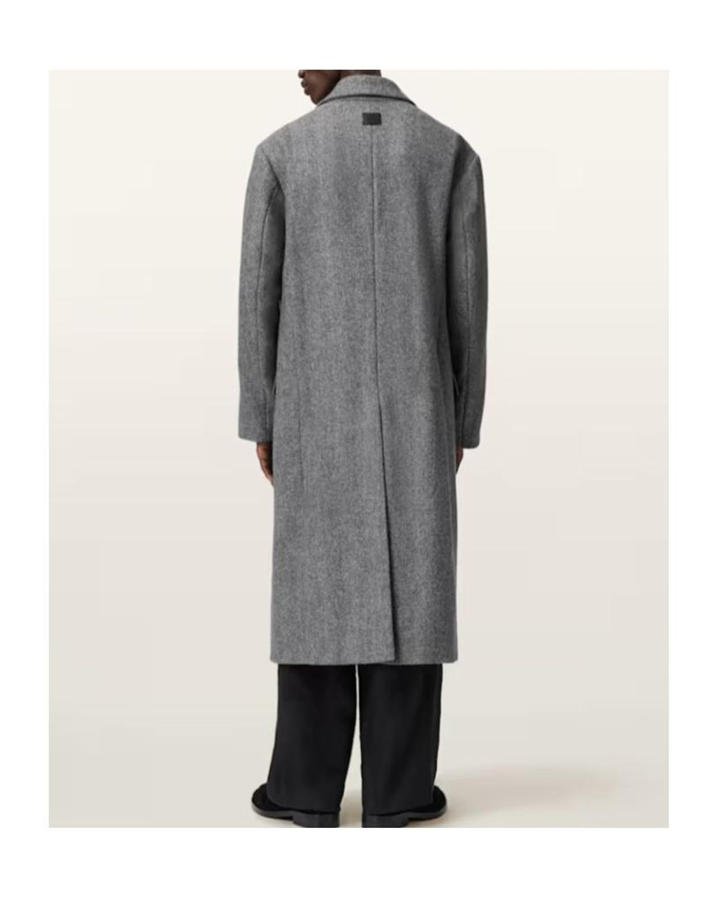 AllSaints Gray Ezra Oversized Wool Coat for men