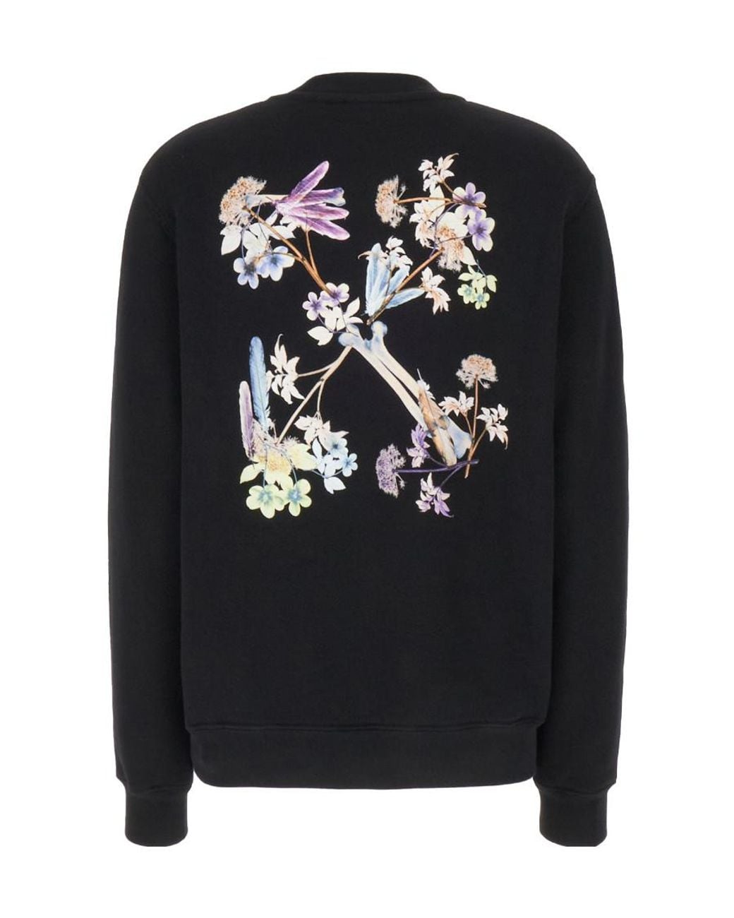 Off-White c/o Virgil Abloh Black Logo Printed Crewneck Sweatshirt
