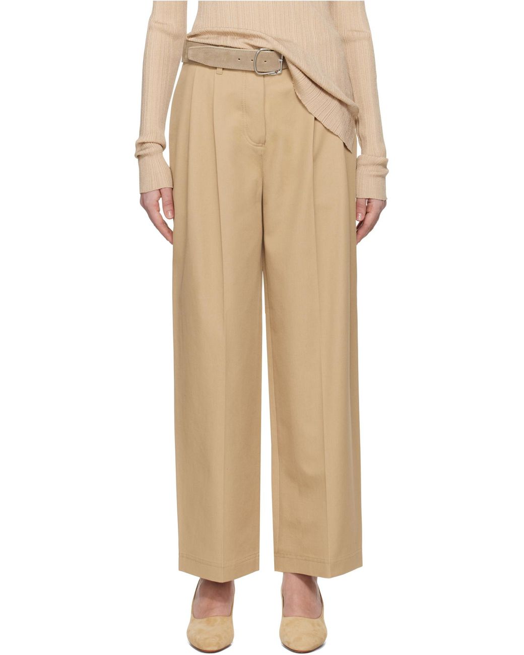 Totême Natural Totême Wide-Leg Trousers