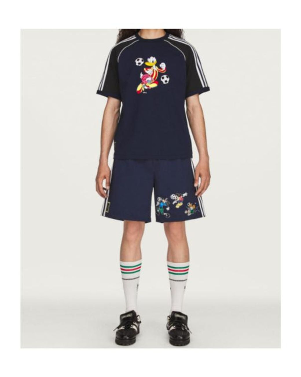 Adidas Blue Originals Disney Graphic Shorts for men