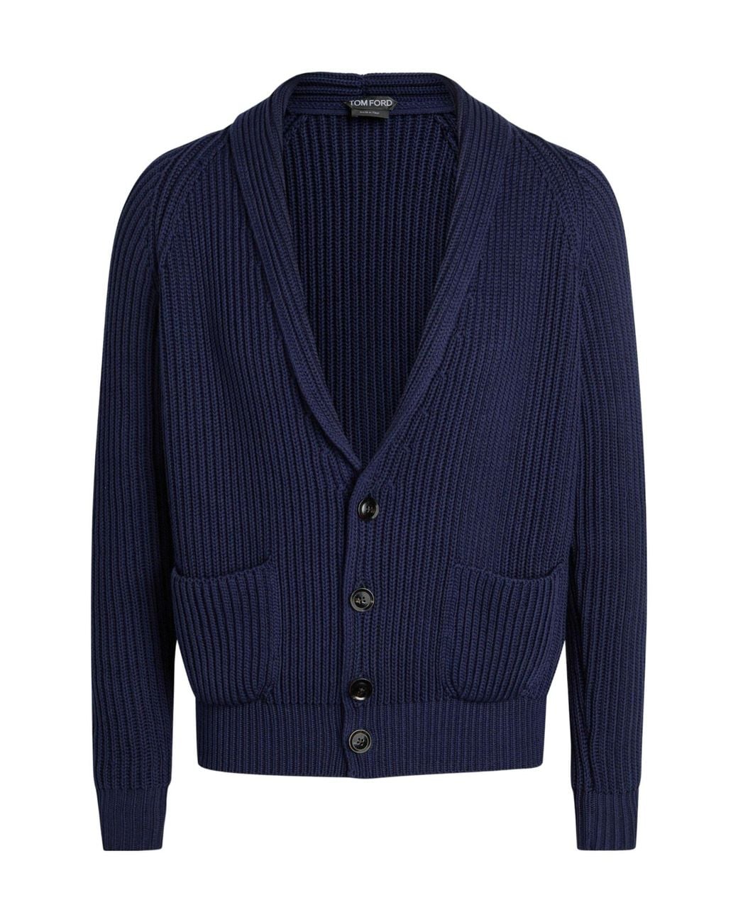 Tom Ford Blue Simple Cotton Silk Cardigan for men