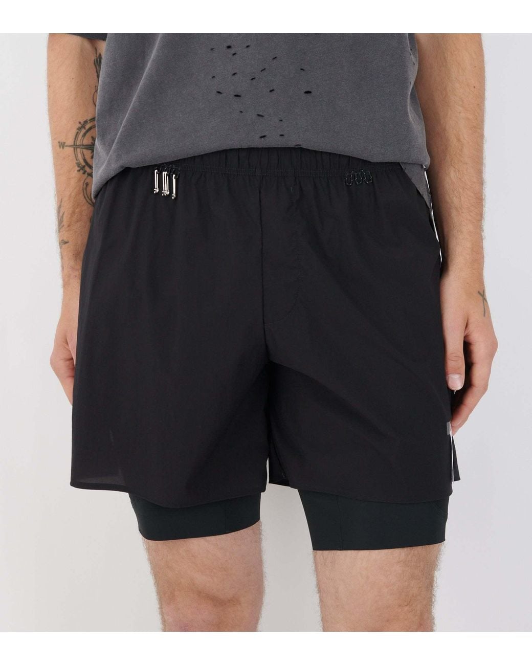 Satisfy Black Quick-Drying Shorts for men