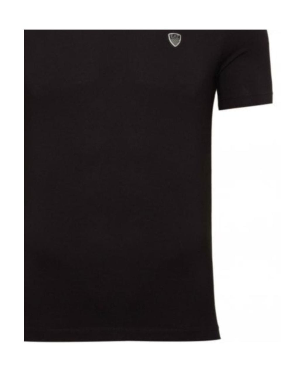 EA7 Black Printed T-Shirt for men