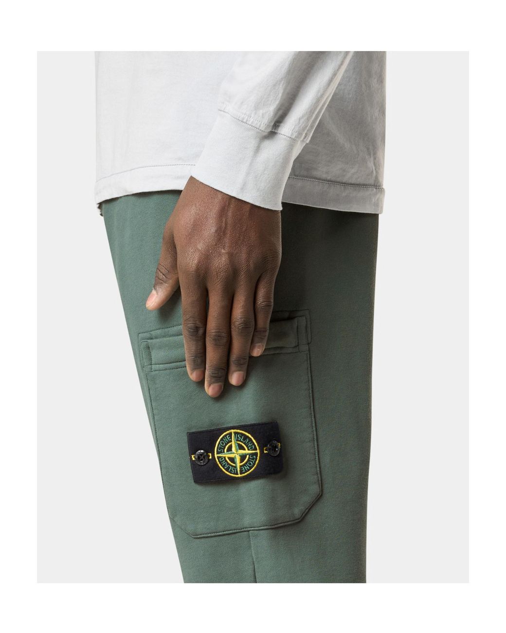 Stone Island Green Slim Fit Sweatpants for men