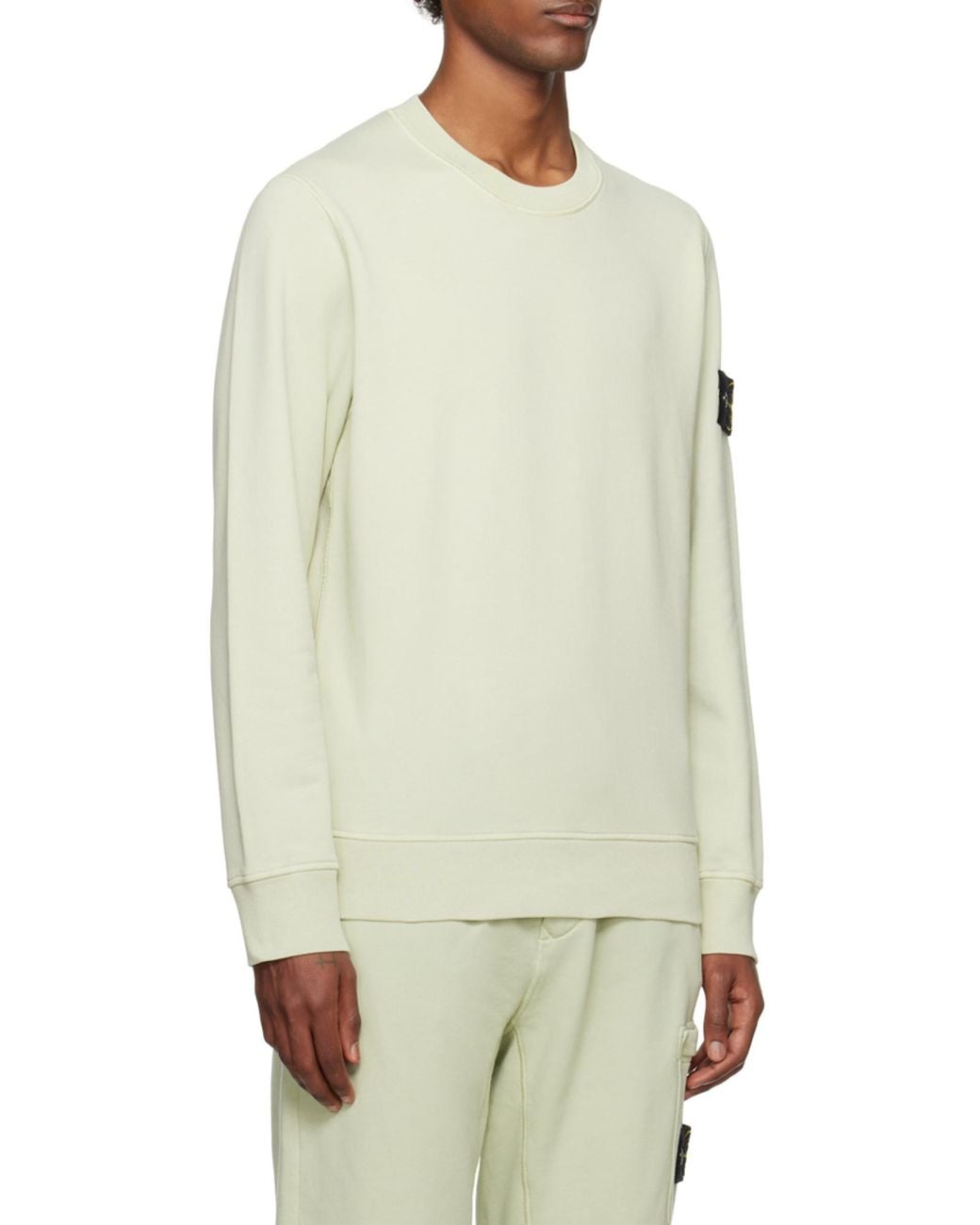 Stone Island Natural Compass Patch Crewneck Sweatshirt for men