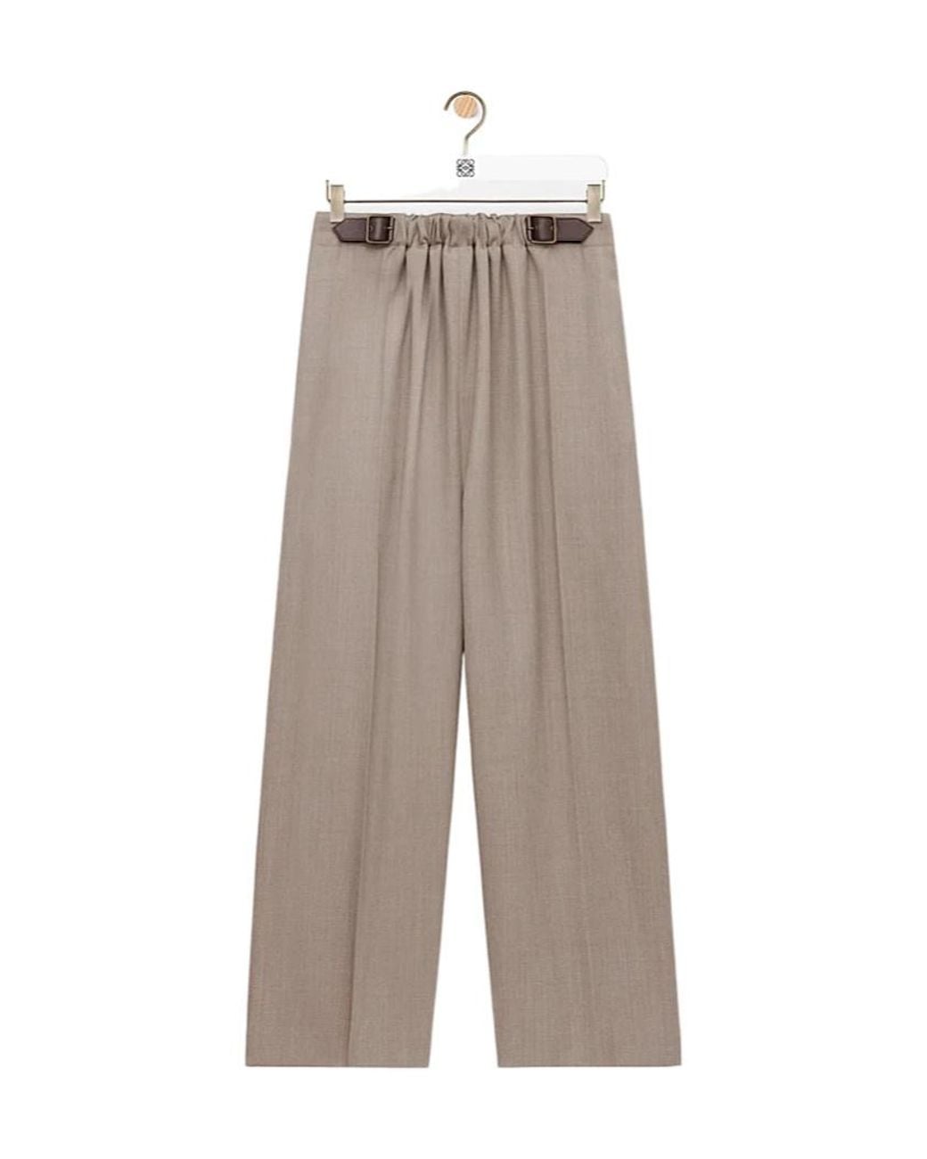 Loewe Gray Pressed Crease Belted Trousers
