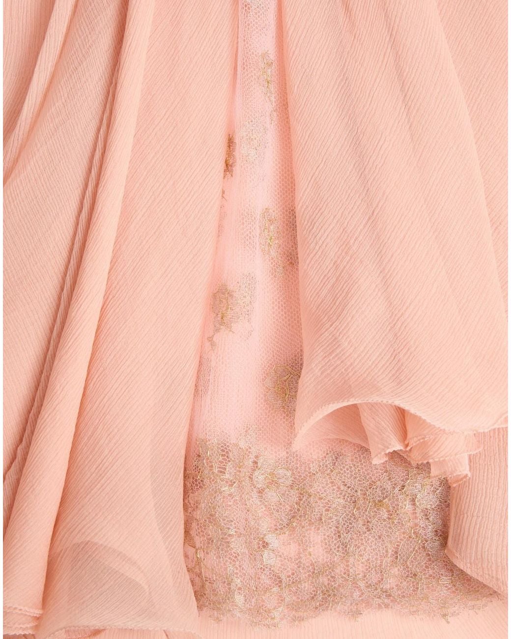 Valentino Pink Lace-Embellishment Midi Dress