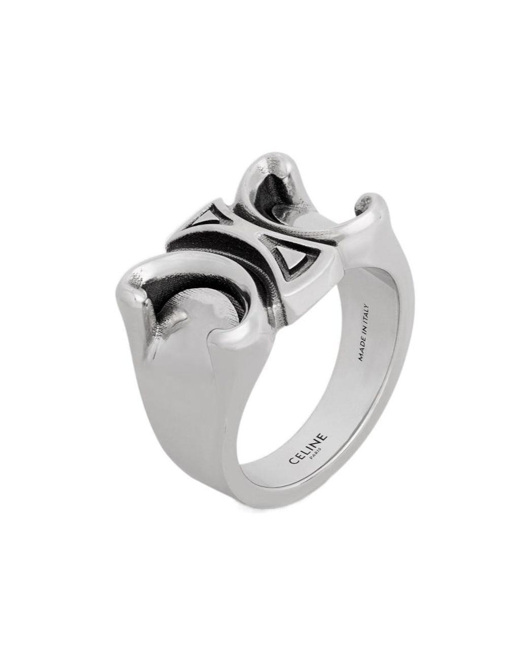 Céline White San Onofre Chunky Triomphe Ring for men