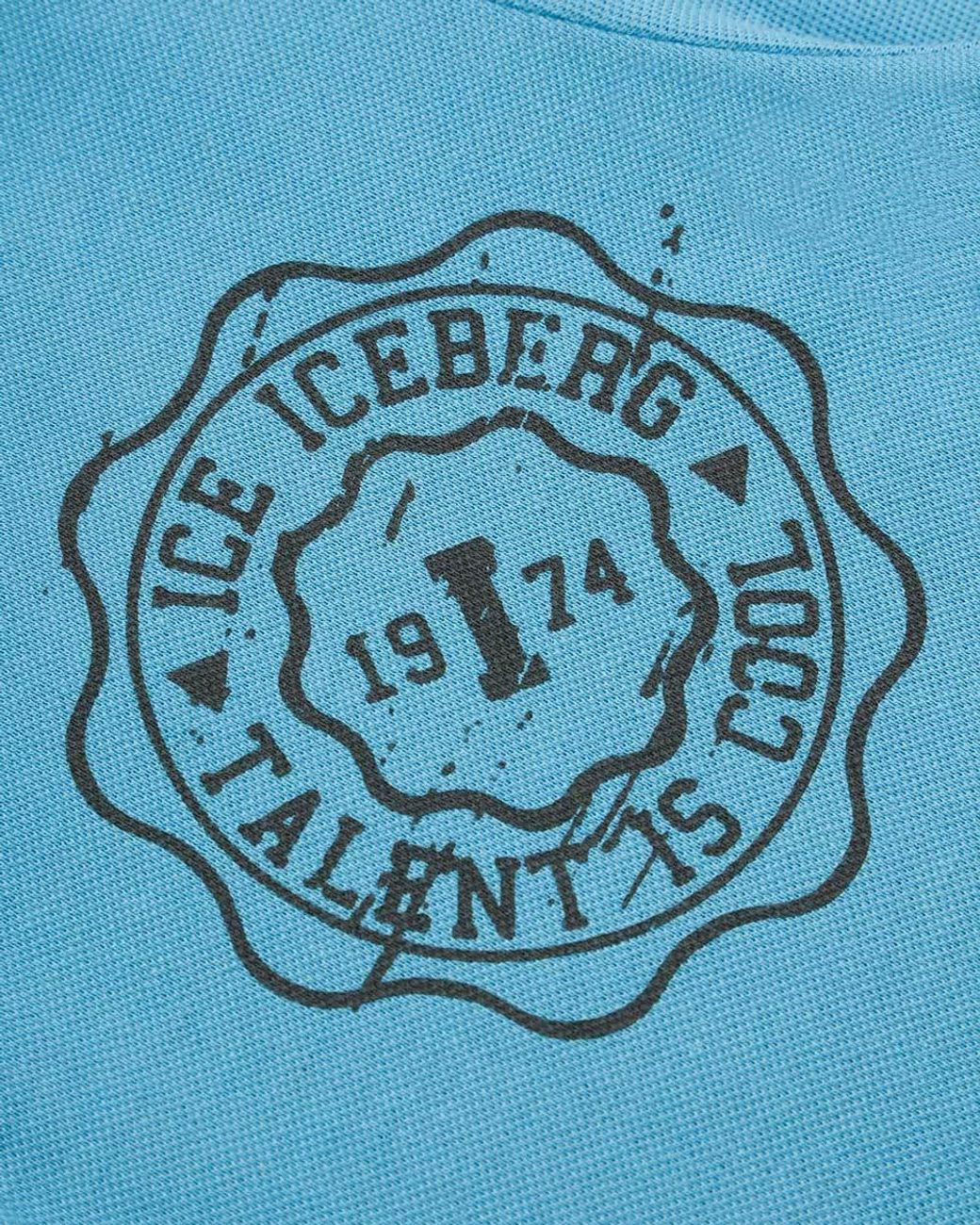 Iceberg Blue Logo Polo Shirt for men