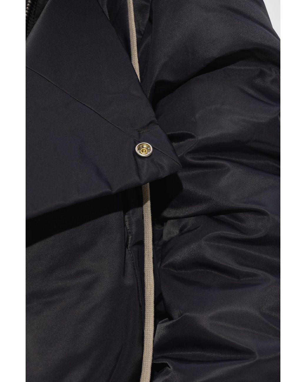Rick Owens Blue Alice Extra-Long Sleeve Parka Jacket