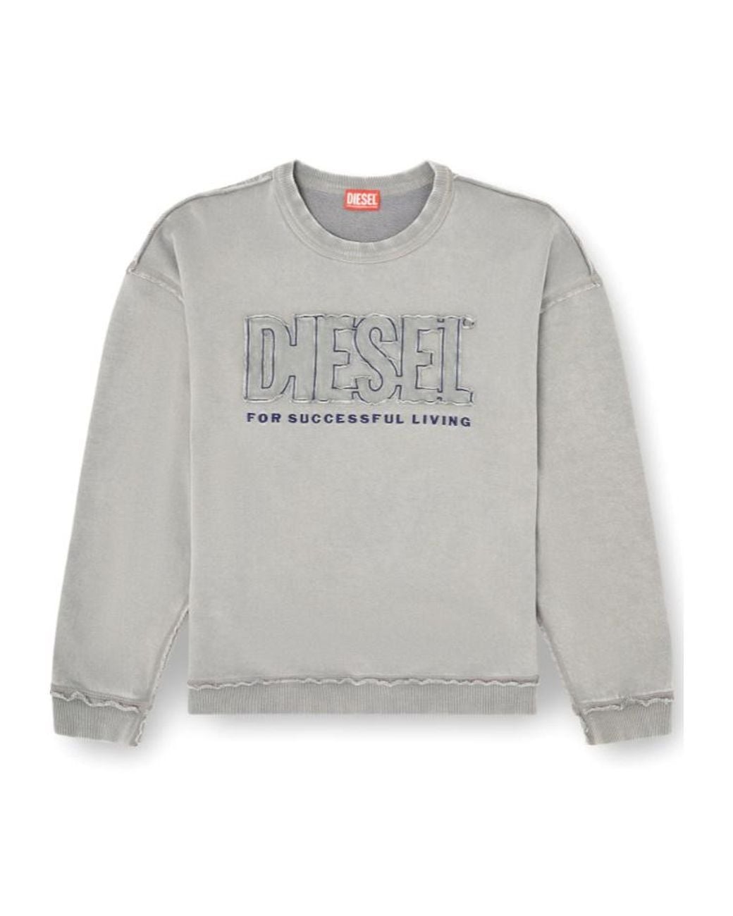 DIESEL Gray Boxt-Raw-V1 Sweatshirt for men