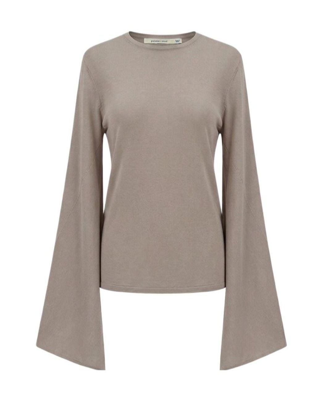 Paloma Wool Brown Long Sleeved Crewneck Top