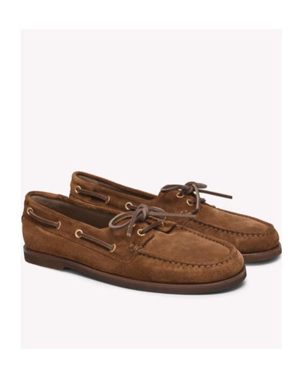 Gianvito Rossi Brown Vandée Leopard Printed Slip-On Boat Shoes