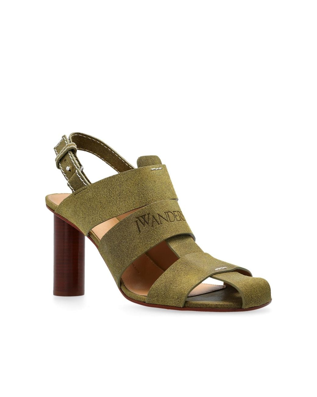 J.W. Anderson Green Round Toe High Heel Sandals