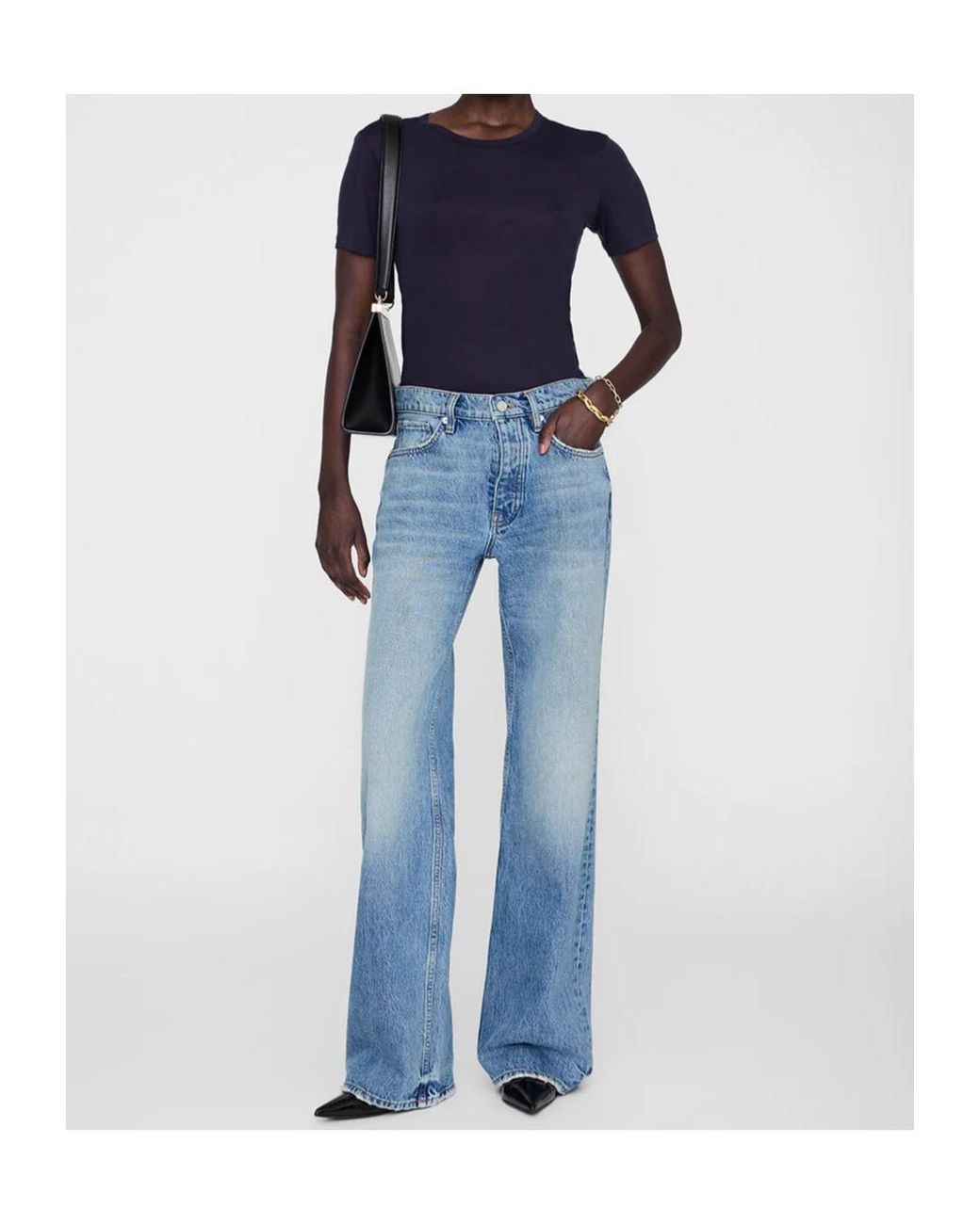 Anine Bing Blue Sylvie Round-Neck T-Shirt