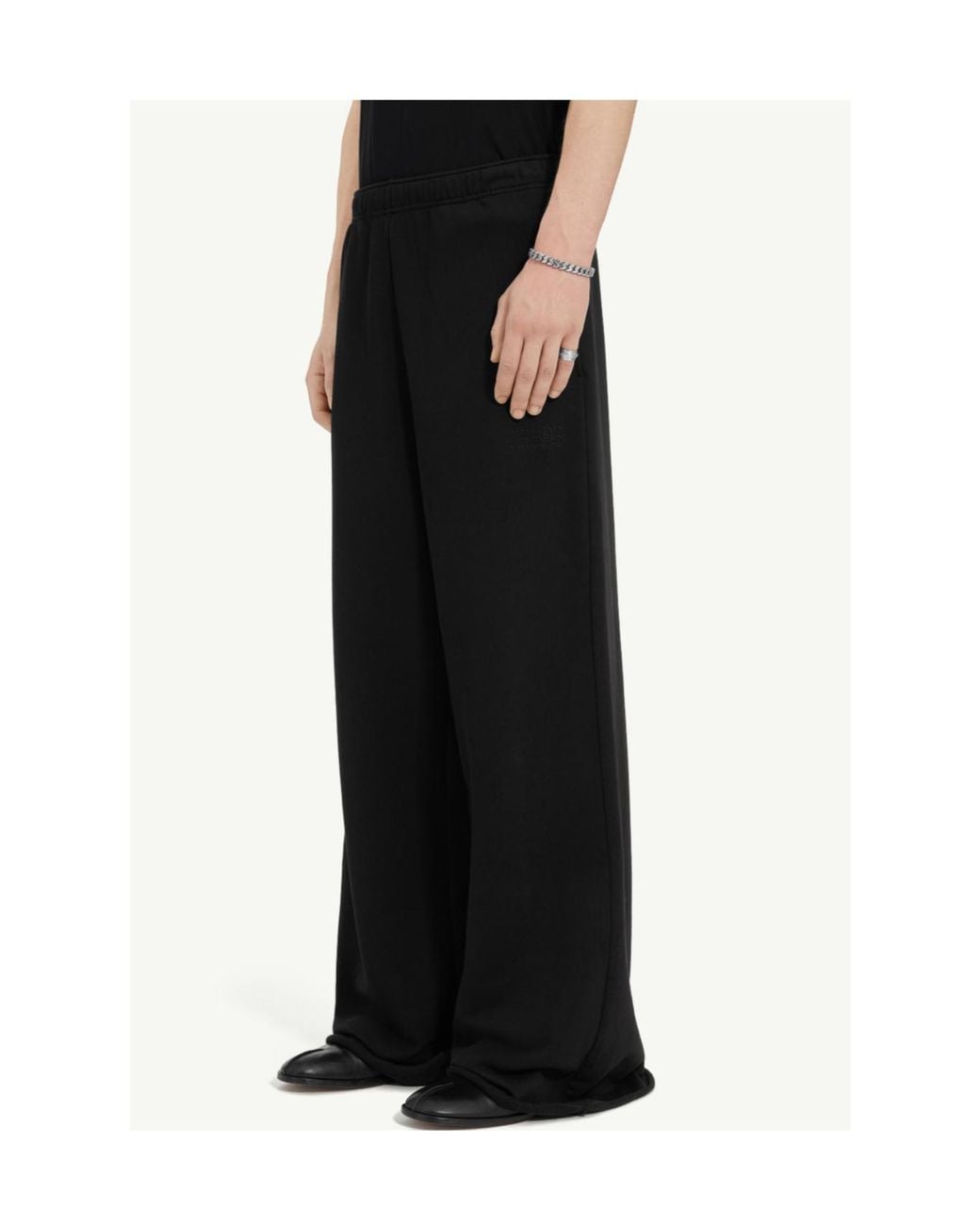 MM6 by Maison Margiela Black Wide-Leg Trousers for men