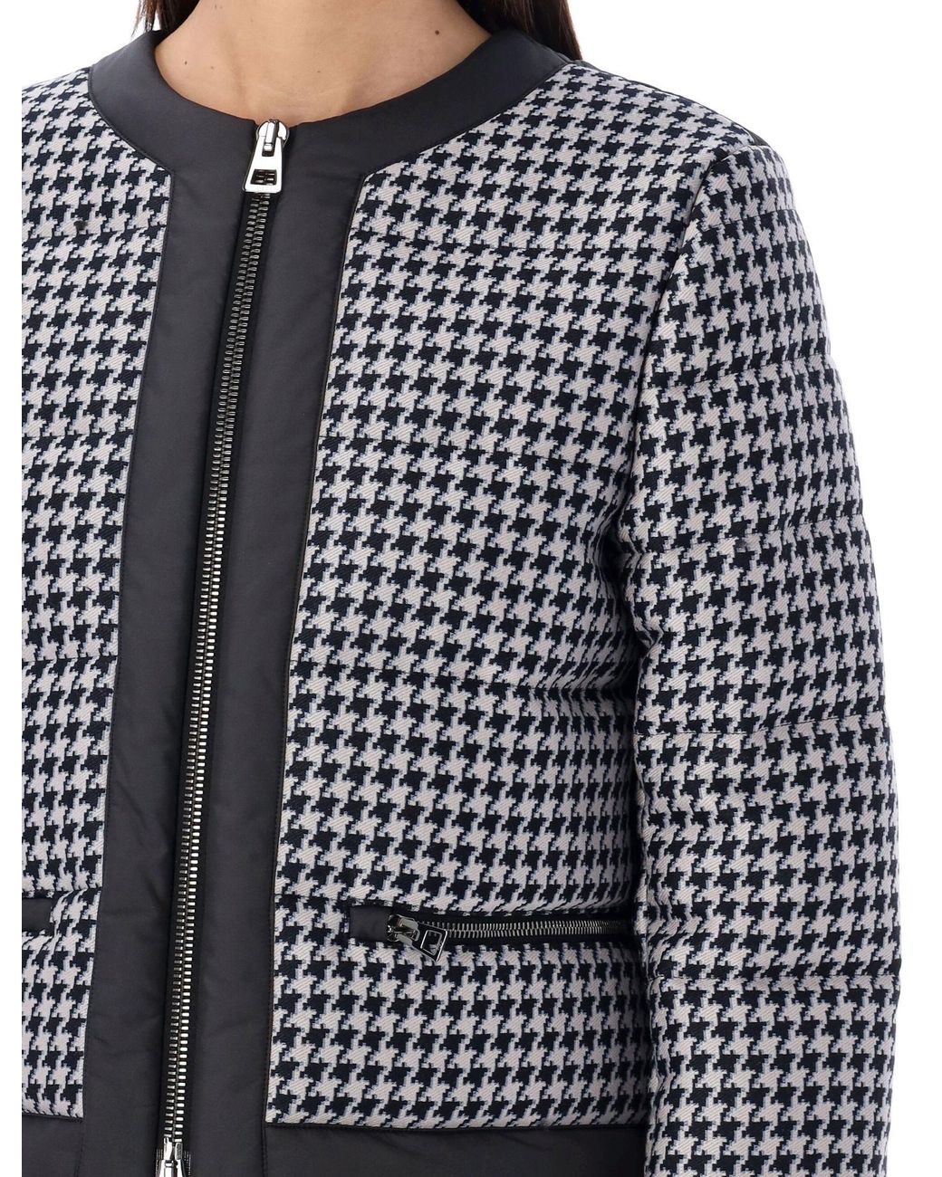 Dior Black Christian Houndstooth Zip-Up Jacket