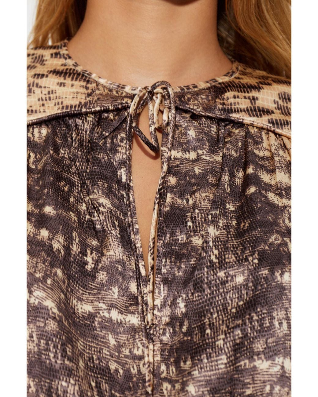 Isabel Marant Brown Long-Sleeved Top