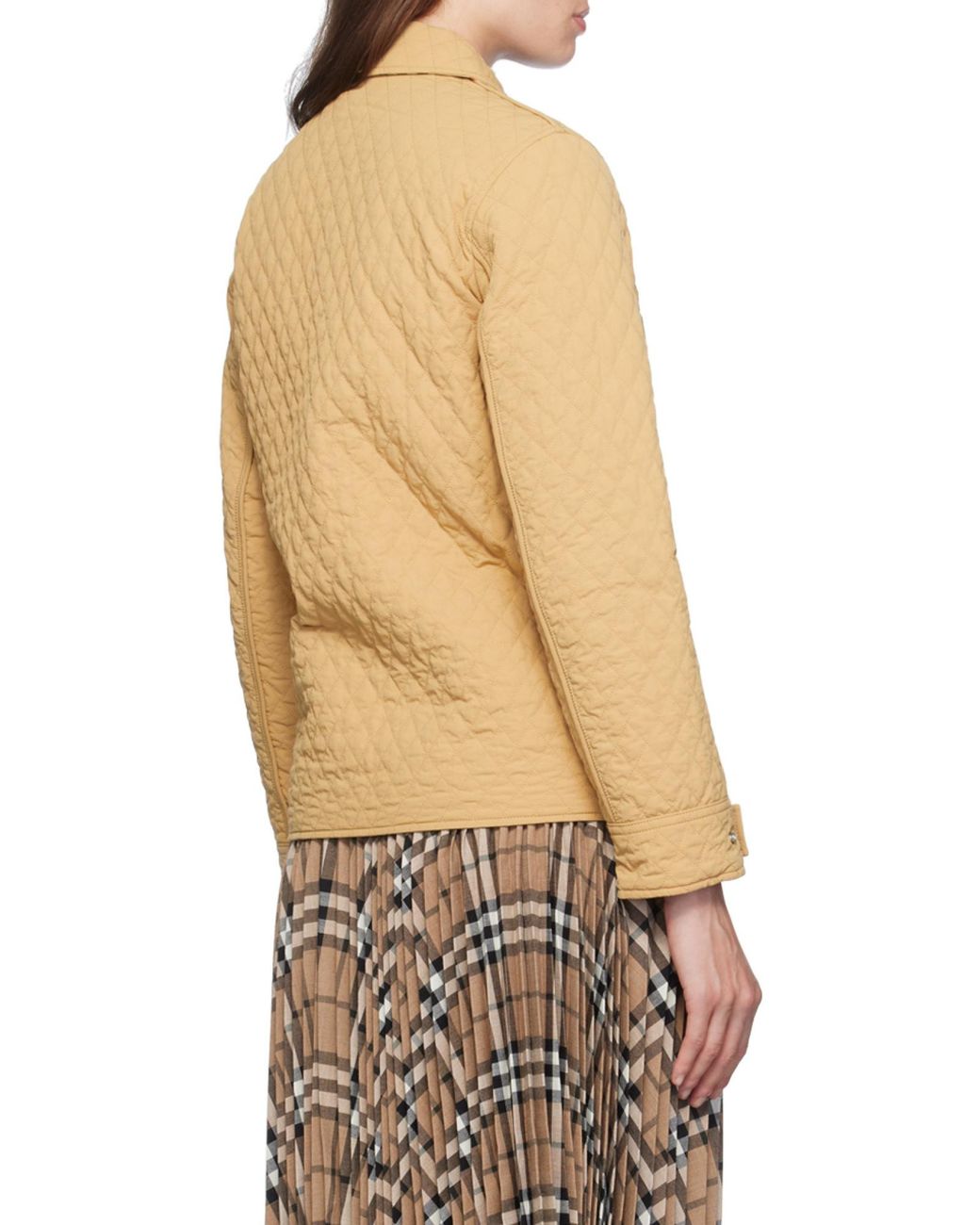Burberry Natural Checked Quilted Reversible Jacket