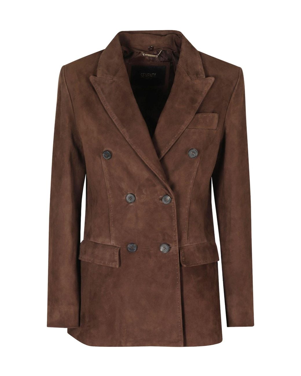 Seventy Brown Logo Blazer