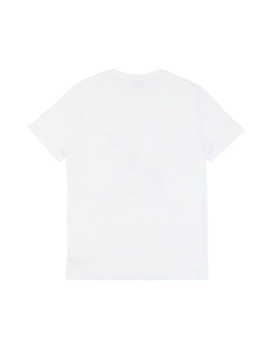 EA7 White Logo T-Shirt With Round Neck for men