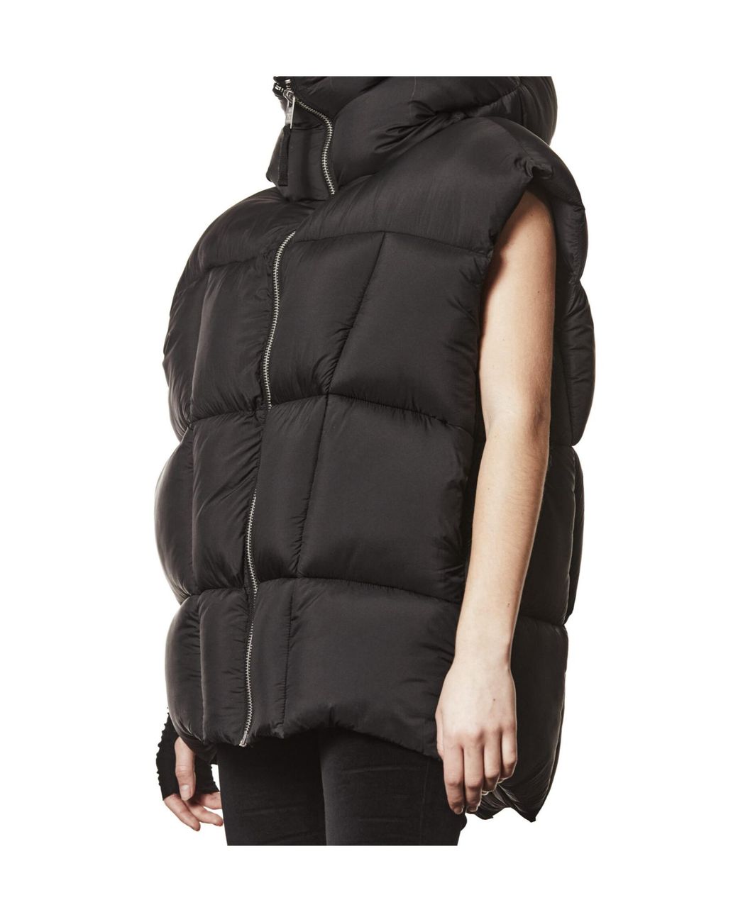 Thom Krom Blue Quilted Hooded Vest