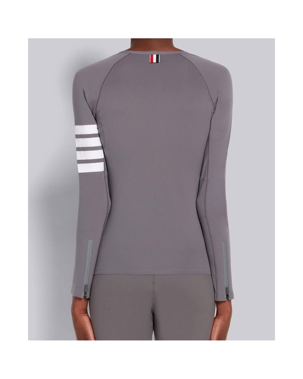 Thom Browne Blue 4-Bar Compression Long Sleeve Top