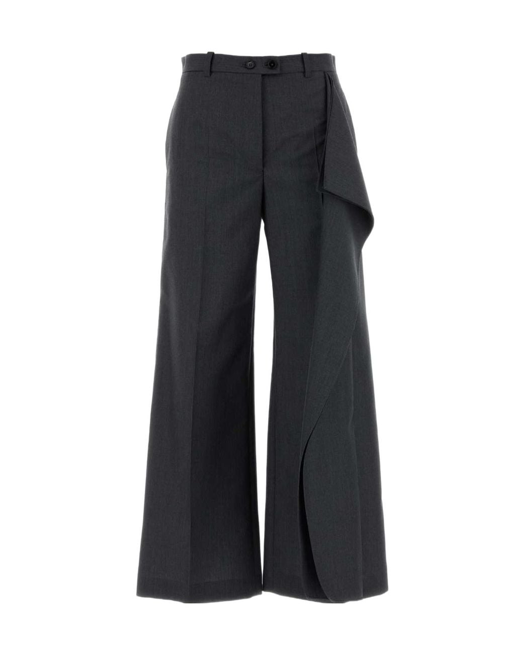 Jil Sander Black 163 Aw Wide-Leg Pants