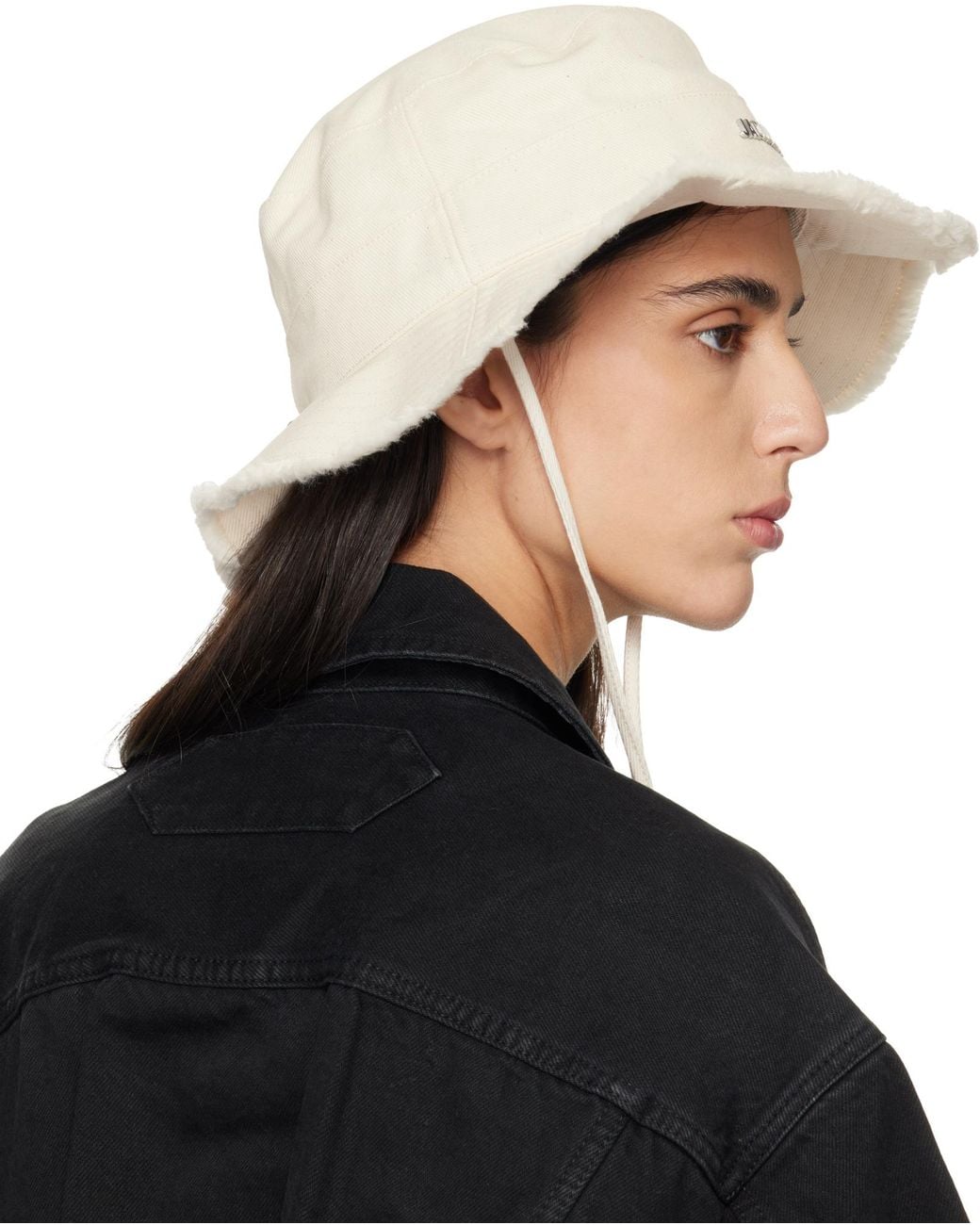 Jacquemus White Le Bob Artichaut Canvas Bucket Hat