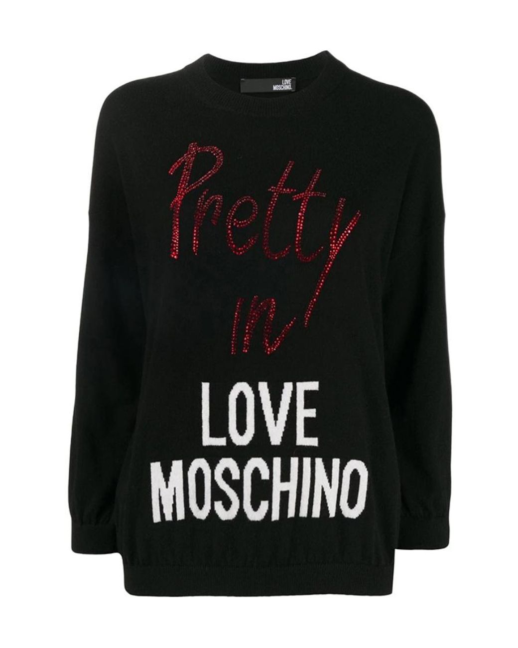 Moschino Black Round Neck Knitted Sweater