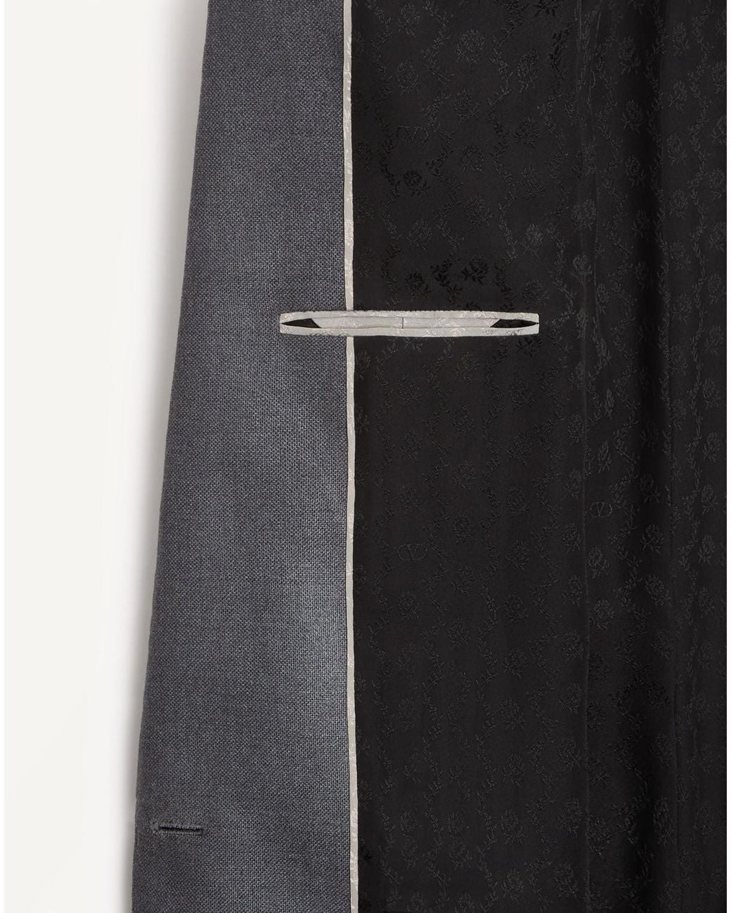 Valentino Gray Long-Sleeve Blazer