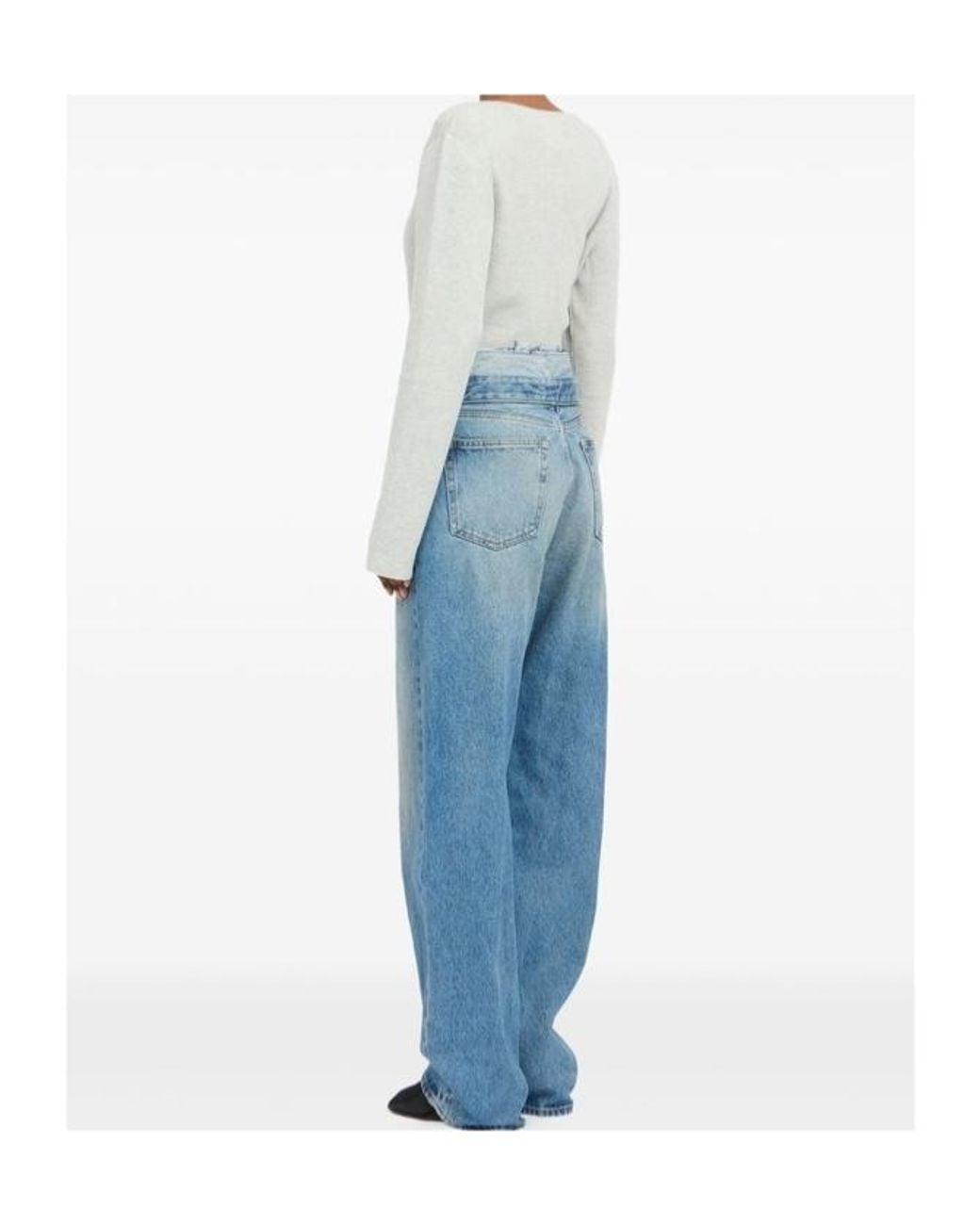 MM6 by Maison Margiela Blue Straight-Leg Jeans