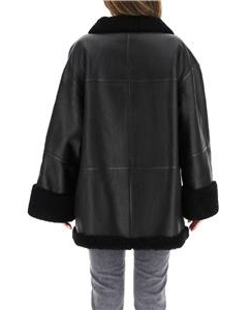 Totême Black Totême Trim Detailed Zip-Up Jacket