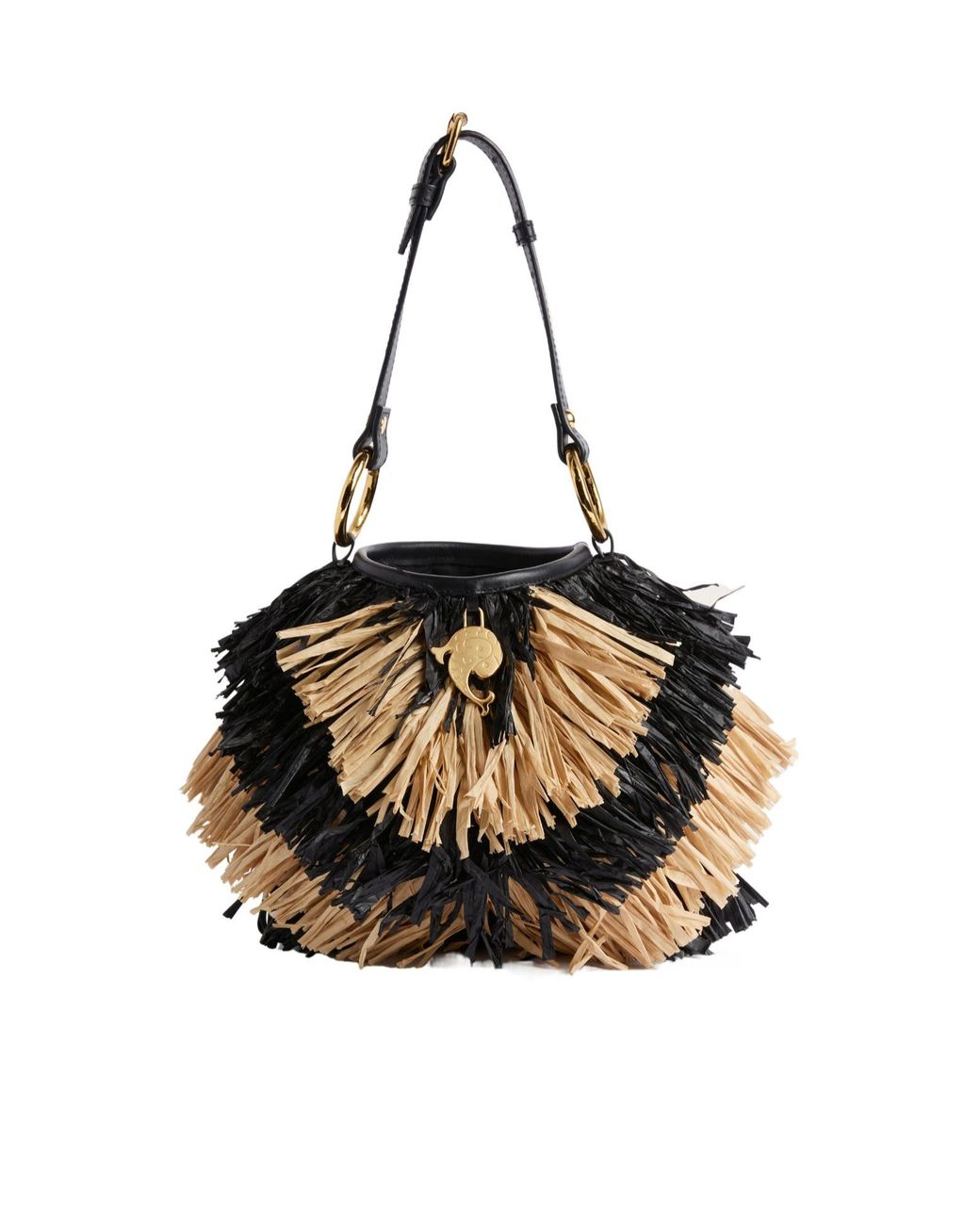 Emilio Pucci Black Pucci Capriccio Fringe Tote Bag
