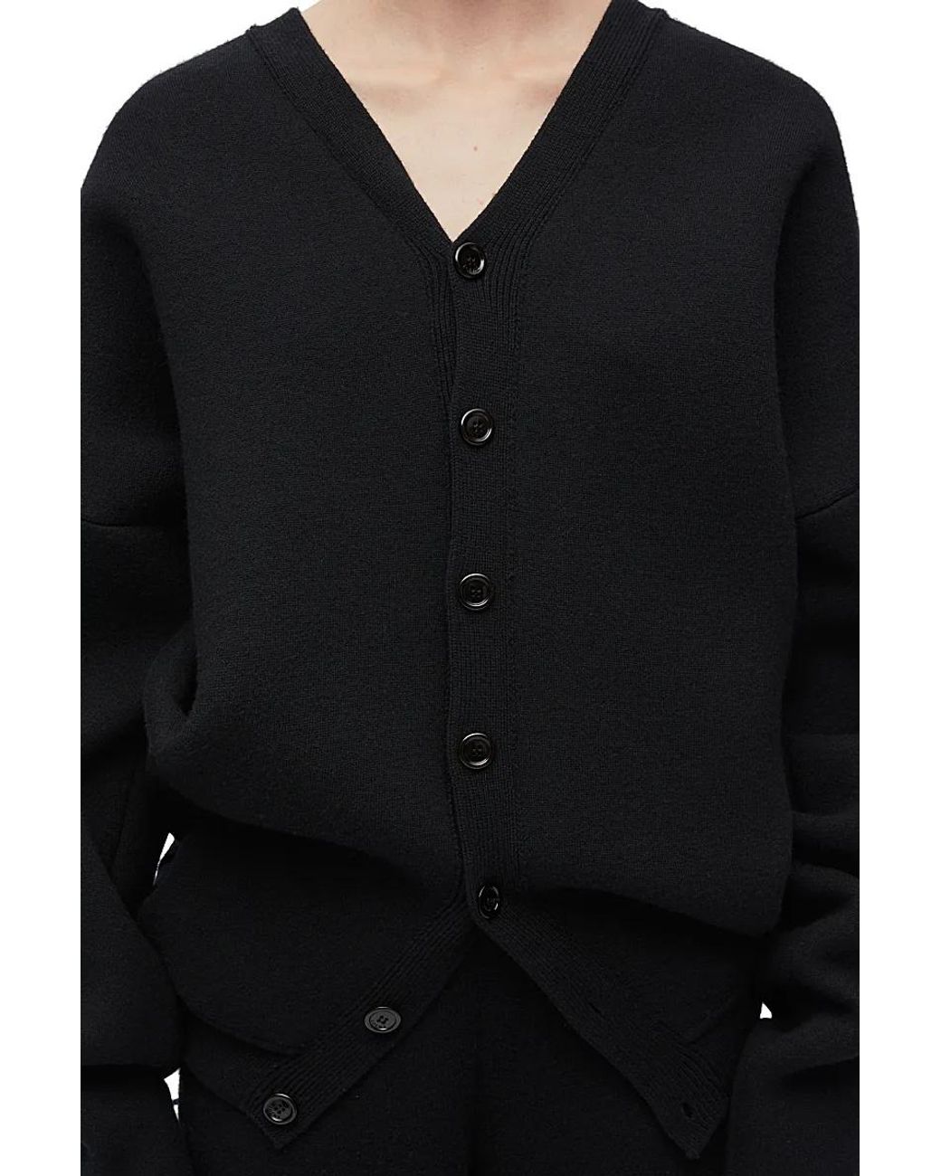 Loewe Black Draped Cardigan
