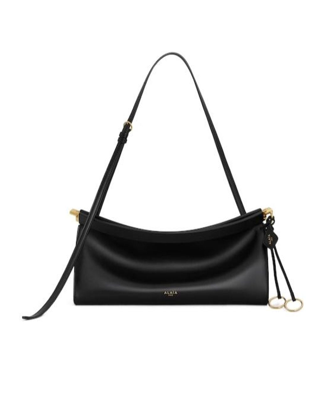 Alaïa Black Le Click East West Medium Leather Shoulder Bag