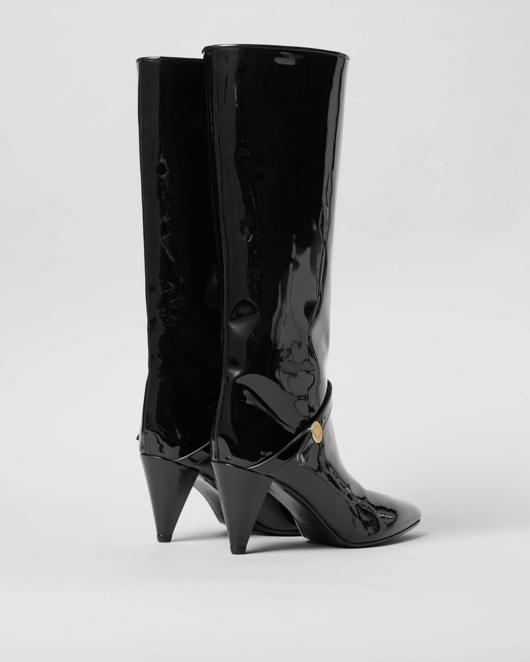 Céline Black Sharp Patent Boot