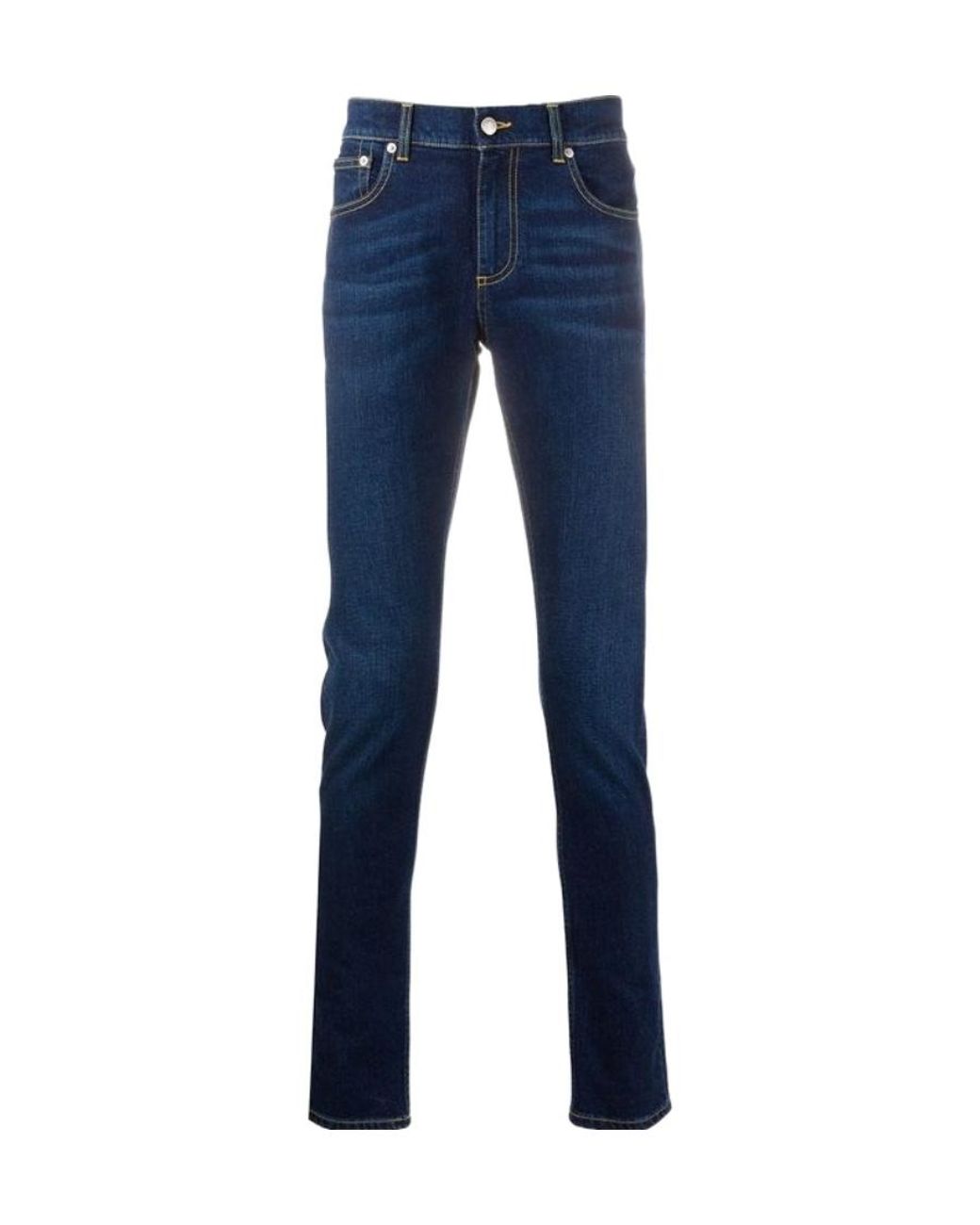 McQueen Blue Logo Jeans for men