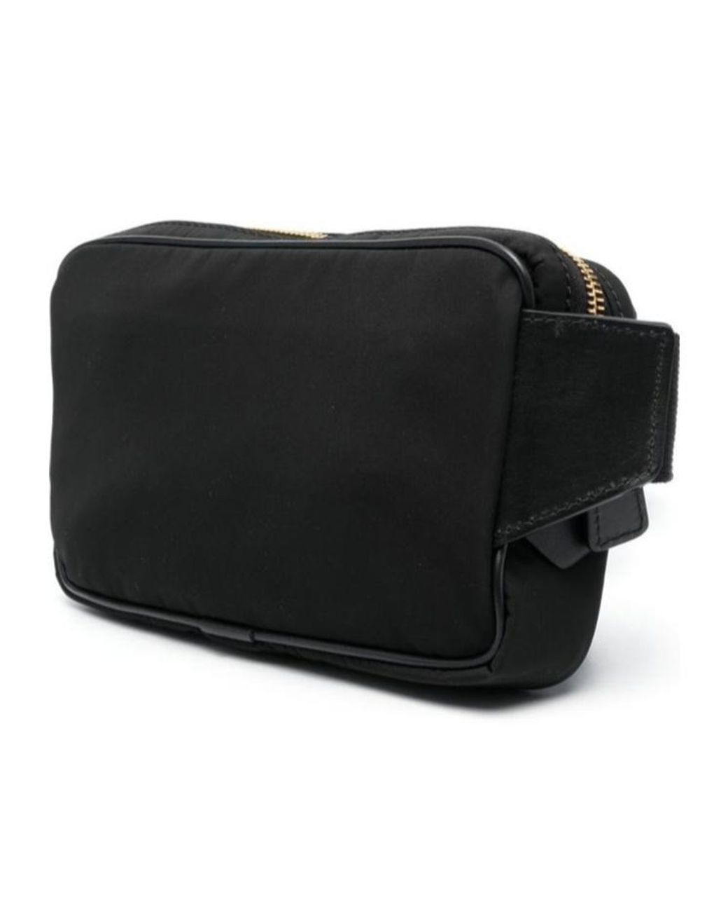 Tom Ford Black Logo-Patch Leather Belt Bag for men