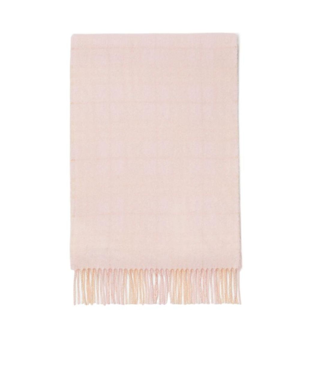 Burberry Pink Logo-Patch Fringed-Edge Reversible Scarf for men