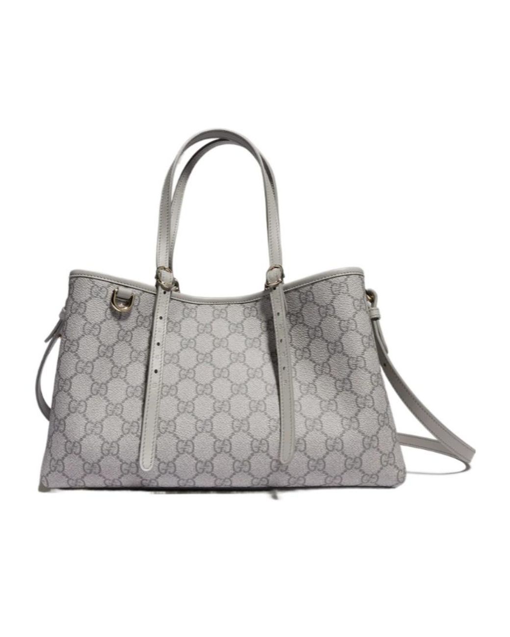 Gucci Gray Gg Emblem Small Tote Bag